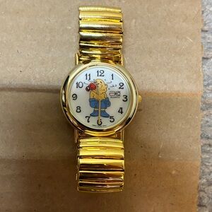 Gold-Tone Stretch Bracelet Watch